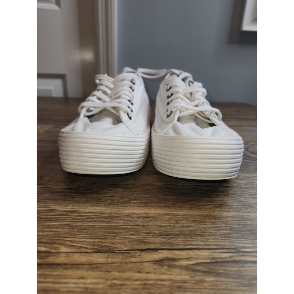SeaVees Monterey Platform Sneakers, White Canvas; Women's Size 10 - Picture 6 of 16